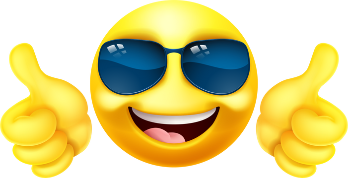 Emoji Emoticon Face in Sunglasses Cartoon Icon